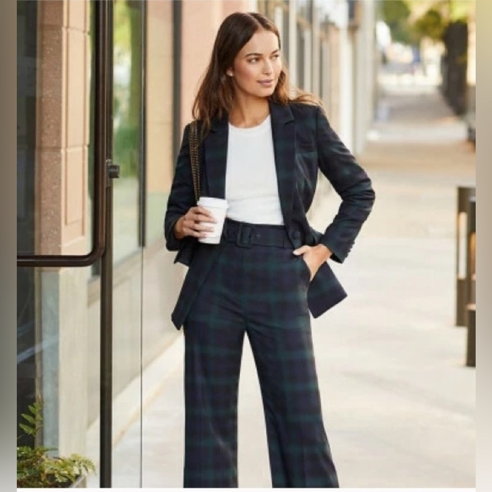 Alex Marie Plaid Wide Leg Pants